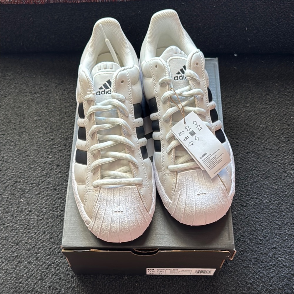 Adidas Superstar MN Millennium Sneakers. Size 11.5. Cloud White and Core Black.